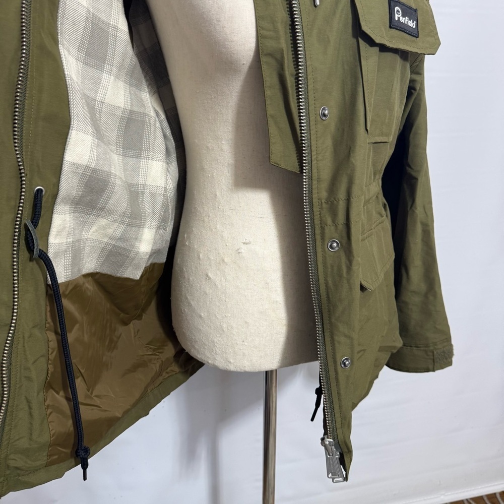 Madewell x Penfield • Kasson Flannel Lined Rain Field Cargo Jacket Olive Green S - Picture 16 of 16